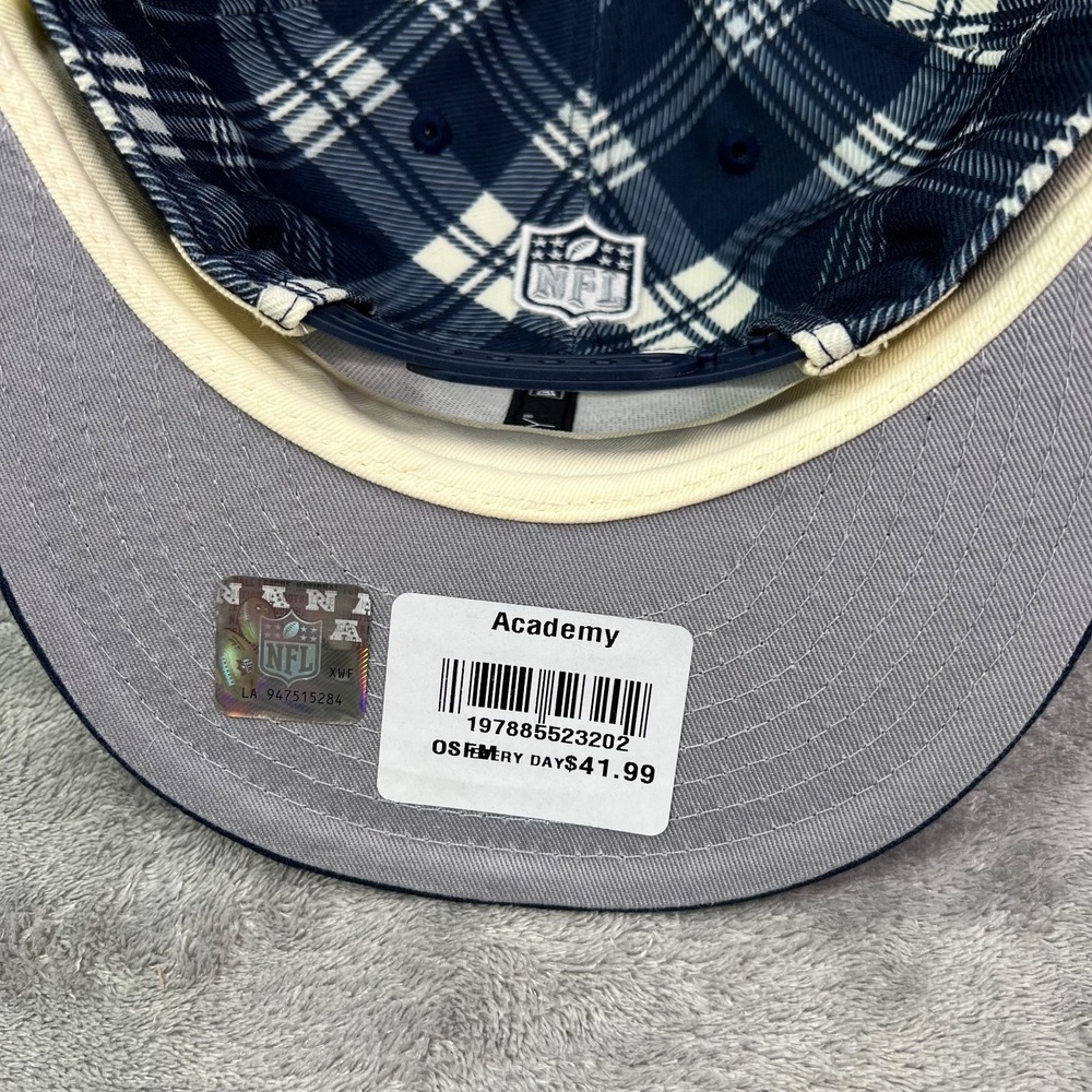 New Era Dallas Cowboys NFL Blue Plaid Statement 9Fifty Snapback Adjustable Hat - Picture 5 of 7